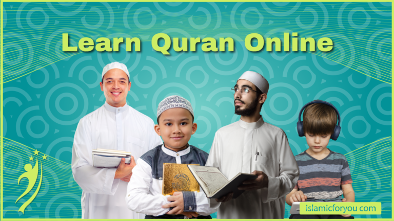 Learn Quran online from the comfort of your home. We offer professional Quran, Tajweed, and Islamic studies classes for kids and adults with certified tutors. Start your journey today at islamicforyou.com!